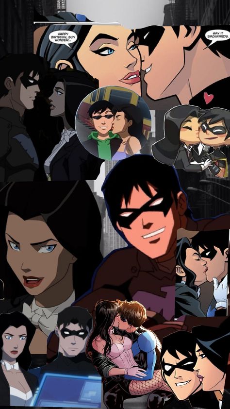 #Robin #Zatanna #RobinxZatanna #NightwingxZatanna #DickxZatanna Zatanna X Robin, Zatanna X Nightwing, Robin And Zatanna, Nightwing And Zatanna, Zatanna Fanart, Nightwing Wallpaper, Dc Ships, Catwoman Comic, Wayne Family