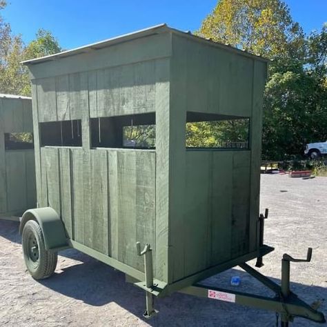 Hunting Trailer, Shooting House, Trailer Ideas, Hunting Blinds, Utility Trailer, Blinds, Trailer, Hunting, Cabin