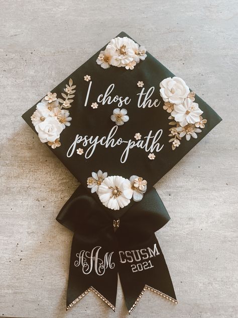 Psych Np Graduation, Associates Degree In Psychology, Grad Cap Inspo Psychology, Graduation Caps For Psychology Majors, Psych Degree Graduation Cap, Graduation Cap Designs Therapist, Bachelors Cap Decoration, Bachelor Cap Decoration, Pmhnp Graduation Cap