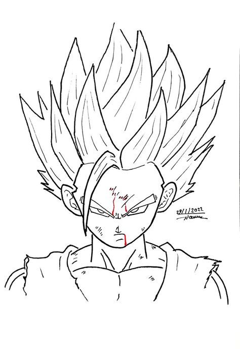 Drawing Gohan ssj2 From Dragon Ball Z Anime Drawing With Pencil, Dragon Ball Z Drawings, Step By Step Dragon, Draw Goku, Gohan Ssj2, Drawing With Pencil, Pencil Tutorial, Crystal Healing Stones, Anime Drawing