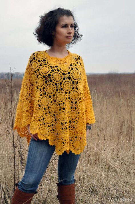 Cover Up Crochet Pattern, Poncho Wrap Pattern, Beach Cover Up Crochet, Cover Up Crochet, Crochet Blouse Pattern, Kimono Beach Cover Up, Sunflower Crochet, Kimono Beach, Crochet Work