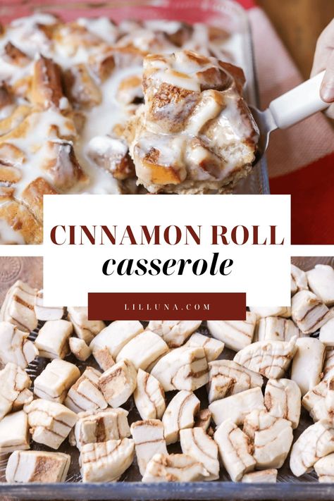 Cinnamon roll casserole has all of the goodness of warm cinnamon rolls, with the ease of an overnight breakfast casserole. #cinnamonrollfrenchtoastbake #frenchtoastbake #cinnamonroll #breakfast Overnight Cinnamon Roll Casserole 12 Tomatoes, Recipes With Grands Cinnamon Rolls, Make Ahead Cinnamon Roll Casserole, Cinnamon Roll Snowflake, Frozen Cinnamon Roll Recipe, Overnight Cinnamon Roll Casserole, Cinnamon Casserole, Christmas Receipts, Lazy Recipes