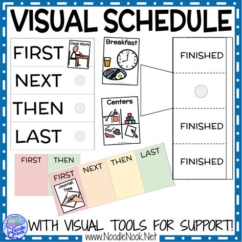 Visual Schedule Preschool, Work Bins, Picture Writing, Preschool Speech Therapy, Algebra Activities, Social Stories Preschool, Visual Schedules, Calendar Time, Preschool Speech