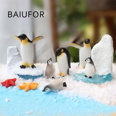 Birthday Home Decoration, Miniature Figurine, Miniature Figurines, Gift Birthday, Penguins, Montessori, Home Decoration, Kids Toys, Pure Products