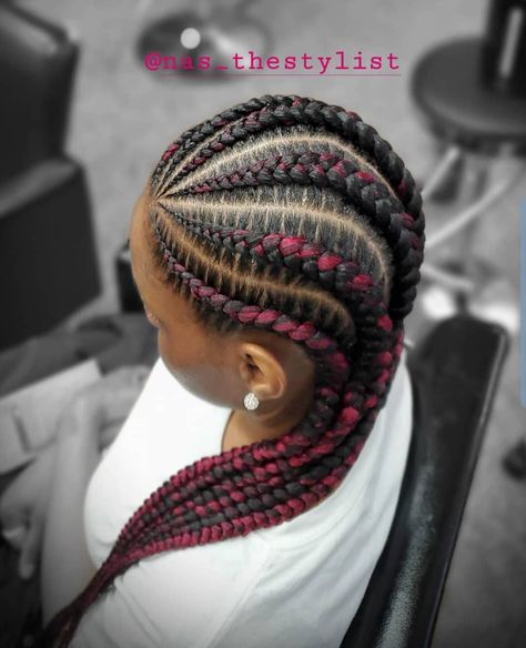 Braids By Nastacia 💕🇯🇲 on Instagram: “Book under 5-6feedin braids. Click the styleseat link In my bio for booking. #feedinbraids #stitchbraids #cornrows #cornrowbraids…” Feeding Cornrows Braids, 6-8 Feedin Braids, Carrot Hairstyles Braids, Fishbone Braids For Black Women, 6 Cornrows Braids Black Women, Feeding Cornrows, Feedin Braids, Fishbone Braid, Carrot Hairstyles