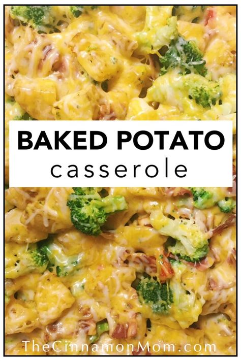 Baked Potato Casserole with Broccoli and Bacon • Brocolli Cheese Potato Casserole, Potato And Veggie Bake, Veggie Potato Casserole, Potatoe Cheese Casserole, Potatoe And Broccoli Bake, Broccoli Cheese Potato Casserole, Vegetarian Potato Casserole Recipes, Potato And Vegetable Bake, Potato And Vegetable Casserole