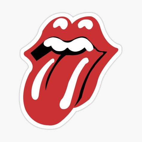 Rolling Stones Band, Stickers Cool, Type Logo, Cute Laptop Stickers, Tumblr Stickers, Red Stones, Cool Stickers, Logo Sticker, Aesthetic Stickers