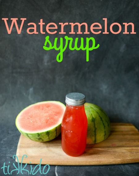 Fruit Syrup Recipe For Drinks, Preserving Watermelon, Fruit Syrup Recipe, Homemade Syrups, Soda Stream Recipes, Italian Sodas, Watermelon Syrup, Watermelon Dessert, Soda Syrup