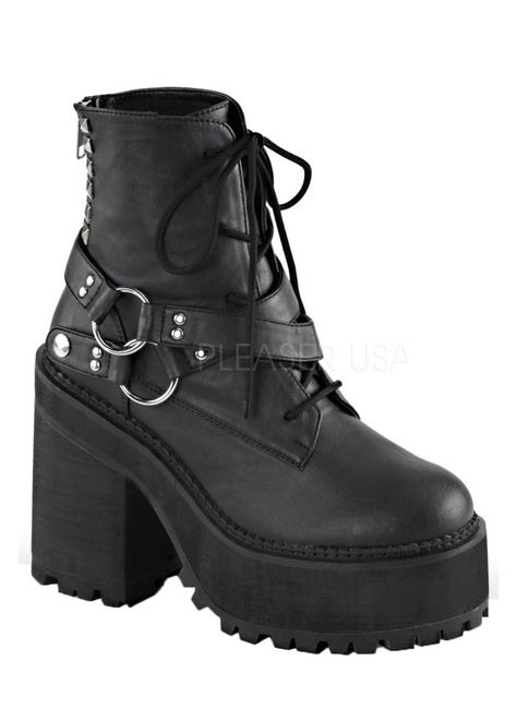 Assault 101 Boot Shameless Dr, Fun Boots, Demonia Boots, Black Leather Combat Boots, Goth Choker, High Heel Stiefel, Gothic Boots, Demonia Shoes, Academia Outfits