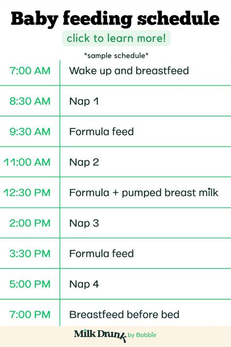 Image displays a sample feeding schedule for infants zero to twelve months old, baby schedule, baby formula, baby feeding schedule, newborn feeding schedule, baby feeding chart, breastfeeding tips, pumping schedule, bottle feeding, baby tips, new mom tips, mom mental health, infant formula, combo feeding, combination feeding Breastfeeding Schedule Newborn, Formula Feeding Newborn, Combo Feeding, Combination Feeding, Newborn Formula, Baby Feeding Chart, Newborn Schedule, Formula Milk, Baby Routine