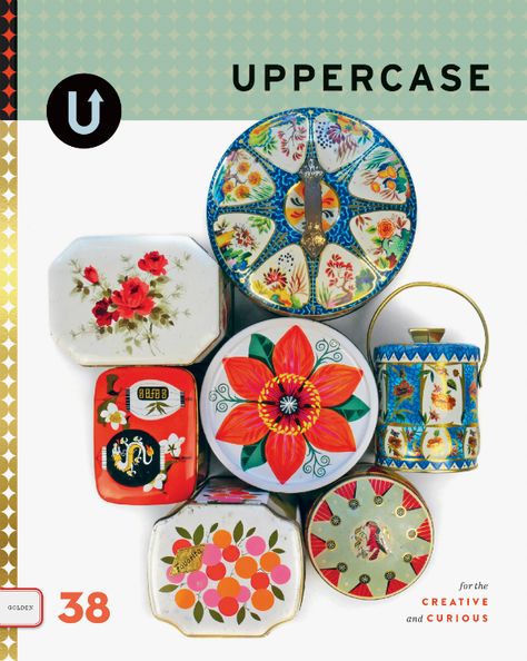 UPPERCASE magazine is a beauty. Issue 38 features objects with a metal patina, including an example of one of my metallic-edge paper necklaces from The Art of Quilling Paper Jewelry. #uppercasemag #paperjewelry #quilledjewelry Berry Embroidery, Uppercase Magazine, Quilled Jewellery, Hand Embroidery Kit, Wooden Hoop, Paper Jewelry, Vintage Tins, Modern Embroidery, Hand Embroidery Design