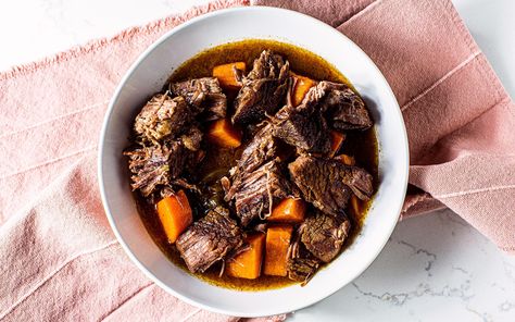 Instant Pot Texas Pot Roast With Sweet Potatoes Sweet Potatoes Instant Pot, Roast With Sweet Potatoes, Pot Roast Instant Pot, Roast Instant Pot, Potatoes Instant Pot, Pickled Jalapeno Peppers, Texas Monthly, Eat Beef, Pot Roast Recipes