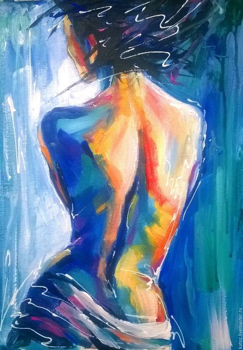 Woman's Back, Female Art Painting, Art Inspiration Painting, Diy Art Painting, Canvas Art Painting, Art Paint, Figurative Art, Figure Painting, Portrait Art