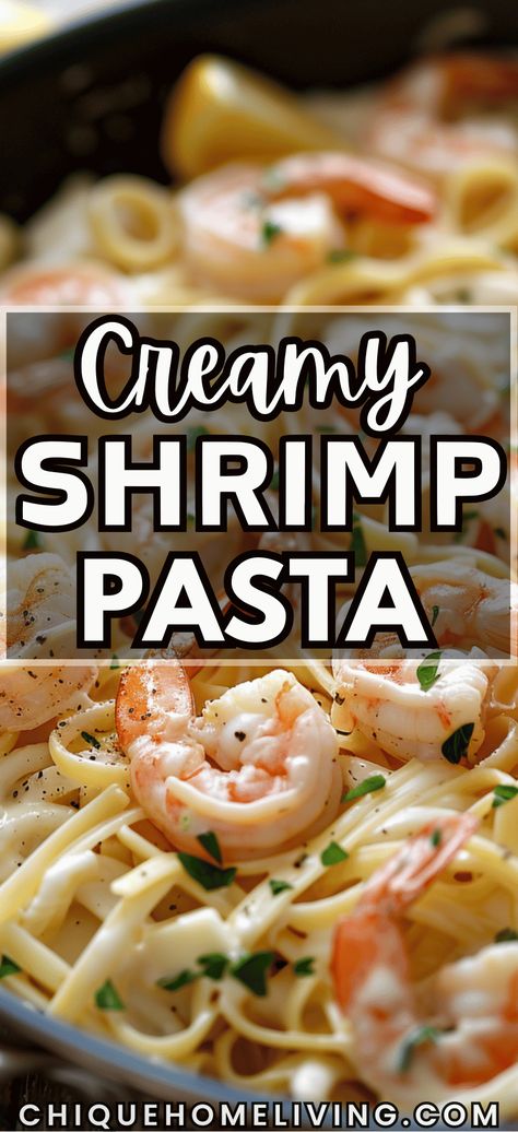 Craving a quick and delicious dinner? Learn how to make the best creamy shrimp pasta in under 30 minutes! This easy recipe combines succulent shrimp, rich Parmesan cream sauce, and your favorite pasta for a mouthwatering meal. Perfect for busy weeknights or a special dinner, this dish is full of flavor and super simple to prepare. Fettucini Alfredo Recipe Shrimp, Alfredo Pasta Recipes Easy, Fettucini Alfredo Recipe, Shrimp Alfredo Pasta Recipes, Easy Shrimp Pasta, Shrimp Pasta Recipe, Bbq Party Food, Easy Shrimp Scampi, Creamy Shrimp Pasta