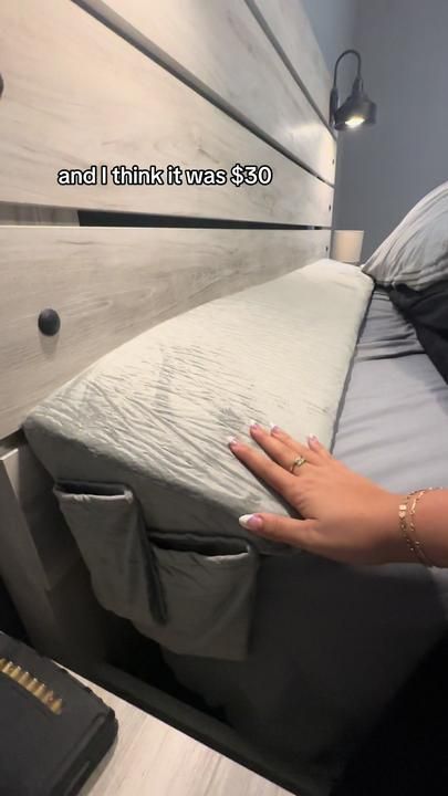 10/10 Recommend this purchase if you have things constantly falling be... | Amazon Bed Frame Headboard Mirror | TikTok Amazon Bed Frame, Headboard Mirror, Wedge Pillow Headboard, Pillow Wedge, Amazon Bedding, Headboard Pillow, Pillow Headboard, Bed Wedge Pillow, Bed Wedge