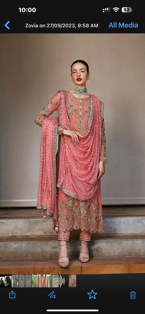 Raw Silk Pants, Nomi Ansari, Pakistani Formal Dresses, Normal Clothes, Chiffon Dupatta, Silk Pants, Chiffon Shirt, Red Wedding, Embellished Dress