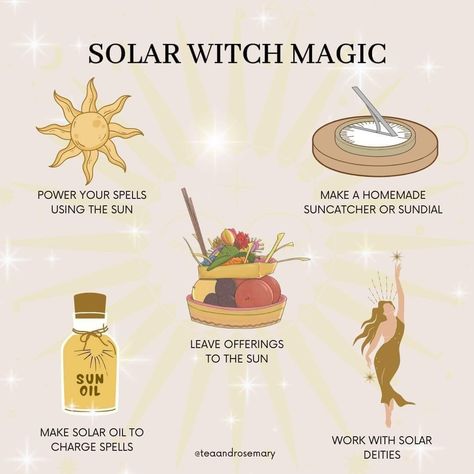 Solar Eclipse Magic, Different Types Of Witches, Solar Witch, Sun Witch, Types Of Witches, Types Of Witchcraft, Herbal Witch, Goddess Magick, Sun Worship