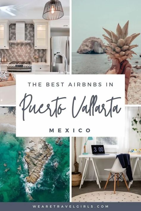 Puerto Vallarta is located within the Jalisco area of Mexico, close to the Bahia de Banderas next to the Pacific Ocean. We've put together a list of our 13 favorite AirBnBs in Puerto Vallarta that you can book for yourself. Whether you are traveling to Mexico by yourself, as a couple, with a large group of girlfriends, or for a bachelorette party, you can find the perfect Puerto Vallarta AirBnB to stay in no matter what the season! Mexico Puerto Vallarta, Mexico Airbnb, Traveling To Mexico, Best Airbnb, Mexico Travel Destinations, Mexico Hotels, Puerto Vallarta Mexico, Air Bnb, Girls Getaway