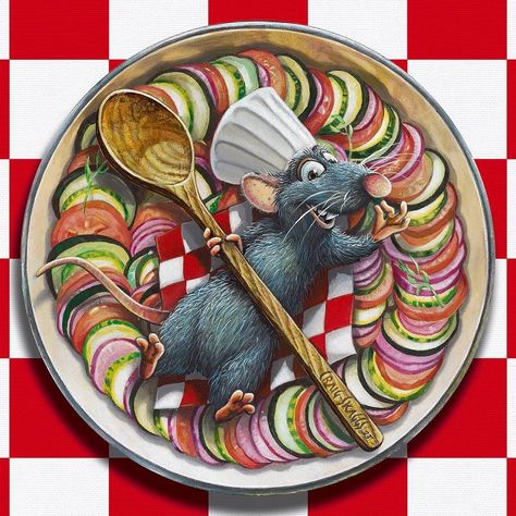 Disney Lovers! • Instagram Ratatouille Art, Ladder Of Success, Disney Fine Art, Disney Artwork, Bon Appetite, Fine Artwork, Commercial Art, Art Programs, Canvas Signs