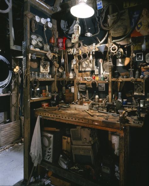 The Central Meridian (aka The Garage) | LACMA Collections Garage Gifts, Basement Workshop, Workshop Layout, Garage Gift, Workshop Studio, Garage Workshop, Vintage Tools, Personalized Decor, The Garage