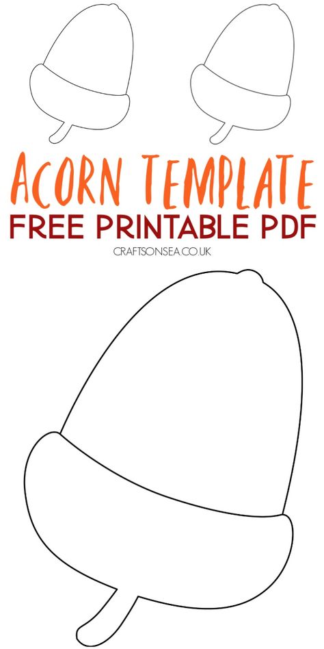 acorn template free printable #fallcrafts Acorn Sewing Pattern Free, Free Printable Acorn Template, Acorn Arts And Crafts, Fall Templates Printables, Acorn Template Free Printable, Applique Templates Printable Free, Acorn Printable, Free Printable Crafts For Kids, Acorn Template