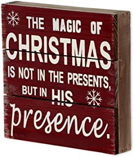 Amazon.com: christmas signs Christmas Sign Decor, Christmas Pallet Signs, Christmas Plaques, Wooden Wall Signs, Wood Signs For Home, Christmas Signs Wood, The Magic Of Christmas, Magic Of Christmas, Decor Hanging