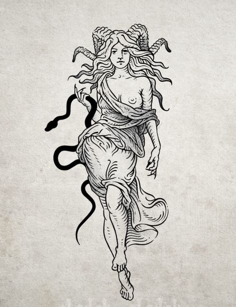 Dark Goth Tattoos, Female Rage Tattoo, Lilith Sketch, Occult Art Tattoo, Women Body Tattoo, Lilith Drawing, Lilith Tattoo Art, Lilith Tattoo, Backpiece Tattoo