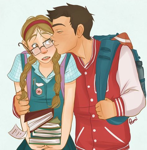 Geeky Art, Couples Comics, Cute Images With Quotes, Opposites Attract, Anime Drawing, Couple Drawings, Couple Cartoon, Cute Comics, Couple Art