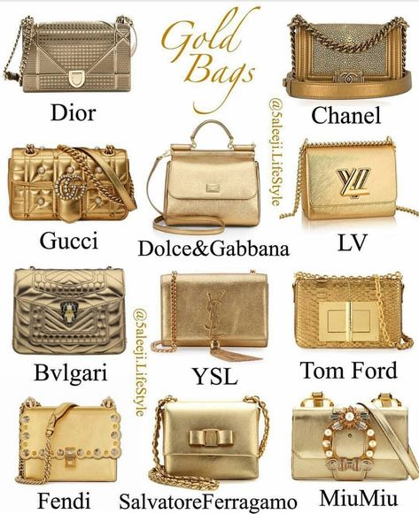 #Golden Bags!😍 .💖Choose Your Favorite! . . . . . .#ralphandrusso #shoes #bags #purse #heels#wonderful #chicas #elegant #fashionpost… Golden Purse, Mini Designer Bags, Ysl Purse, Louis Vuitton Collection, Girls Heels, Gold Bag, Leather Handbags Tote, Luxury Style, Vuitton Bag