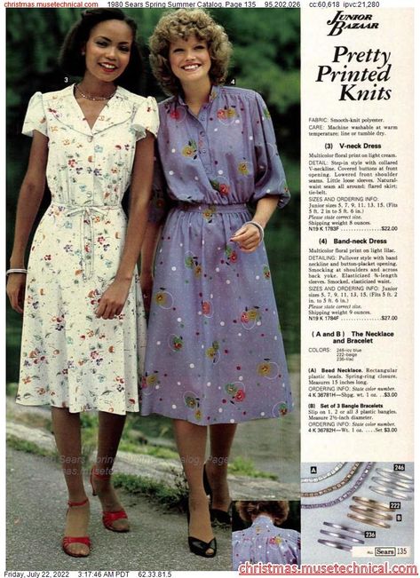 1980 Sears Spring Summer Catalog, Page 135 - Catalogs & Wishbooks 80 Fashion Outfits 80s Style Women, Housewife Fashion, 1980 Clothes, 1980 Dress, Housewife Dress, 1980 Fashion, 1980’s Fashion, Fashion 30s, 90s Fashion Women