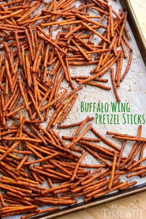 Buffalo Wing Pretzel Sticks Buffalo Pretzels, Blt Chicken, Pizza Twists, Salad Wrap, Mom On Timeout, Buffalo Wing, Football Snacks, Salty Treats, Chicken Caesar