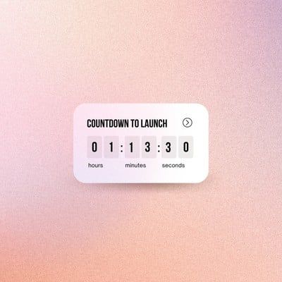 Launch Instagram Post, Countdown Instagram, Grainy Gradient, Business Cards And Flyers, Marketing Business Card, Book Labels, Social Media Video, Countdown Timer, Instagram Post Template