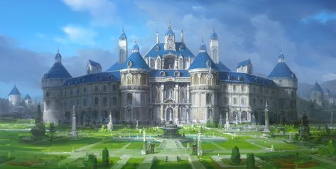 ArtStation - RU_palace_08, Paperblue .net Anime House, Episode Interactive Backgrounds, Anime Places, Scenery Background, Fantasy City, Fantasy Castle, Fantasy Story, Fantasy Setting, Fantasy Places