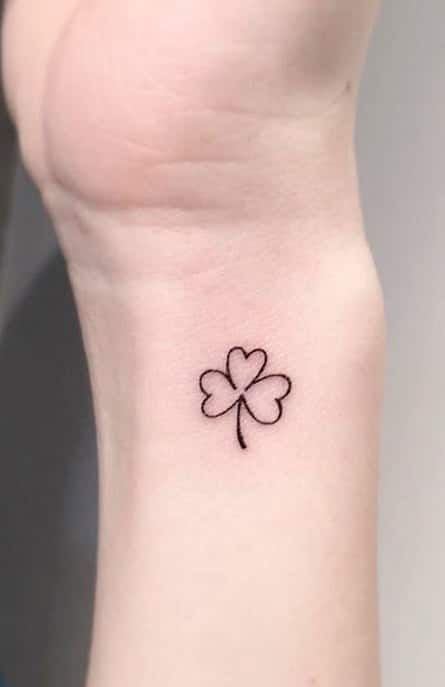 Small Irish Tattoos, Irish Shamrock Tattoo, Letter B Tattoo, Shamrock Tattoo, Shamrock Tattoos, Small Finger Tattoos, Irish Tattoos, Clover Tattoos, Red Ink Tattoos