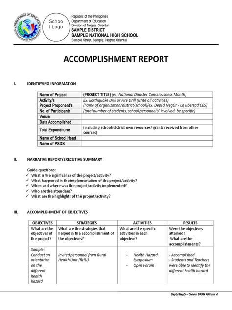 Weekly Accomplishment Report Template Daily Sales Report Template, Academic Report Writing Sample, Progress Report Comments, Accomplishment Report Sample, Technical Report Example, Report Format, Argumentative Essay Topics, Performance Appraisal, Logo Samples