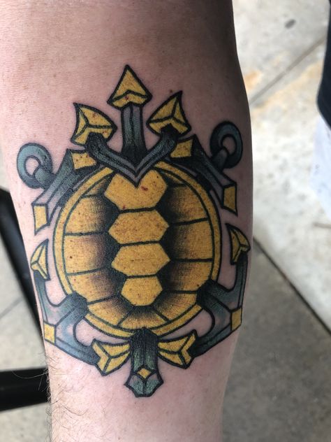 Golden Shellback Golden Shellback Tattoo, Shellback Tattoo, Golden Dragon Tattoo, Nautical Tattoos, Navy Tattoos, 13 Tattoos, Nautical Tattoo, Turtle Tattoo, Tattoo Shows