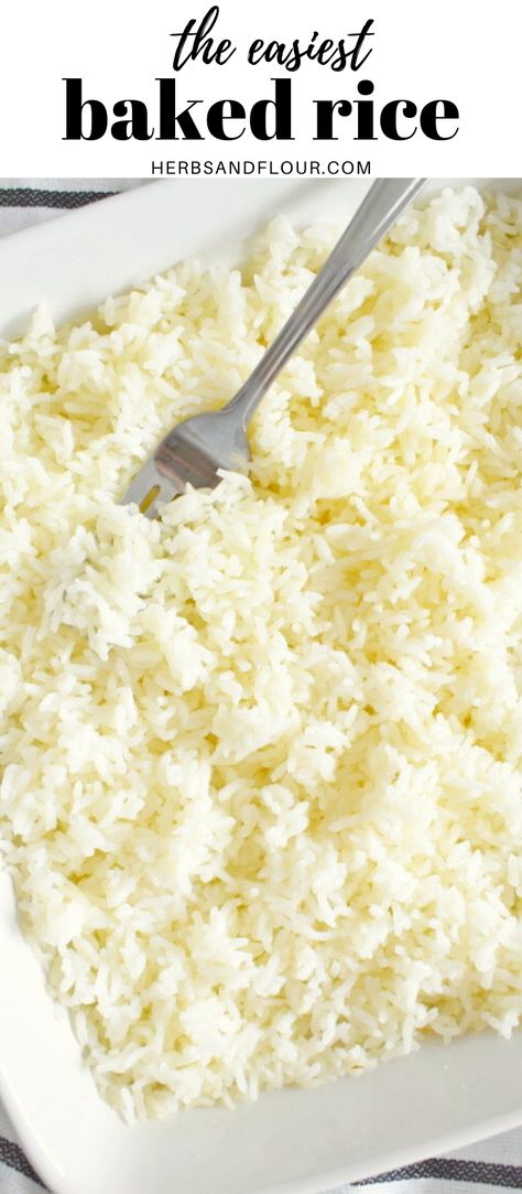 How To Cook Rice For A Large Crowd, Cooking Large Amounts Of Rice, Baked White Rice Oven, Easy Way To Cook Rice, Oven Baked Rice And Vegetables, Oven Rice Recipe Simple, Cooking Rice In Oven, How To Cook Sweet Rice, Oven Baked Basmati Rice