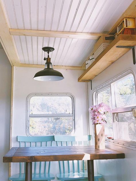 Rv Ceiling Ideas, Camper Ceiling, Ceiling Remodel, Rv Interior Remodel, Hummingbird House, Camper Trailer Remodel, Airstream Renovation, Vintage Camper Remodel, Diy Camper Remodel