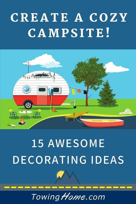 Campsite Decorating, Campsite Setup, Decorating Your Rv, Best Travel Trailers, Rv Redo, Rv Campsite, Trailer Decor, Travel Trailer Camping, Camping Set Up