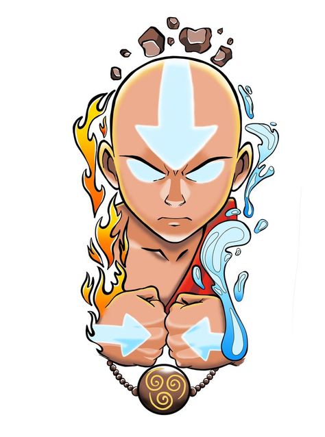 Avatar Tattoo, Aang The Last Airbender, Avatar Ang, The Avatar, Avatar Cartoon, Avatar The Last Airbender Art, Tattoo Design Book, Anime Tshirt, Desenho Tattoo