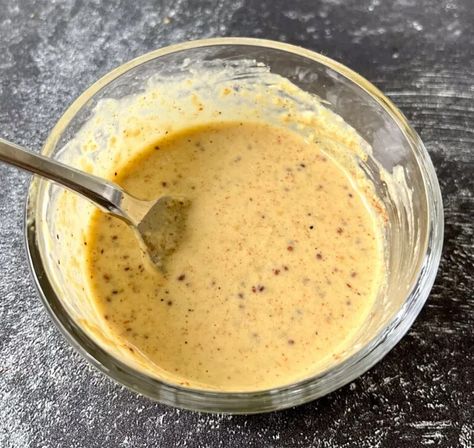 How To Make Mardi Gras Creole Mustard Dipping Sauce  - joinmeinthekitchen.com Creole Mustard Sauce, Popeyes Louisiana Kitchen, Mustard Cream Sauce, Mustard Dip, Creole Mustard, Mustard Dipping Sauce, Cajun Dishes, Remoulade Sauce, Spicy Brown Mustard