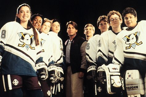 See the First Look Photos of Emilio Estevez as Coach Bombay in <em>Mighty Ducks</em> Reboot Mighty Ducks Aesthetic, Ducks Aesthetic, 90s Disney Movies, D2 The Mighty Ducks, Charlie Conway, My Favorite Martian, The Mighty Ducks, Emilio Estevez, Duck Pictures