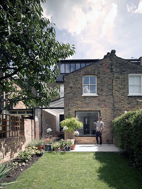 Creative House Ideas, Terrace Extension, Terrace House Exterior, Brick Extension, Garden Mood Board, Kitchen Window Design, Extension Inspiration, Kitchen Extension Ideas, Side Return Extension