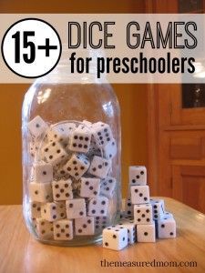 Dice Games For Preschoolers, Games For Preschoolers, Prek Math, Numbers Preschool, Homeschool Math, Preschool Games, Dice Games, Preschool Math, Homeschool Preschool