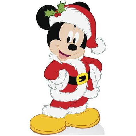 Disney New Year, Disney Characters Christmas, Santa Mickey, Christmas Cartoon Characters, Mickey Mouse Wallpaper Iphone, Easy Disney Drawings, Disney Clipart, Mickey Mouse Design, Outdoor Christmas Decor