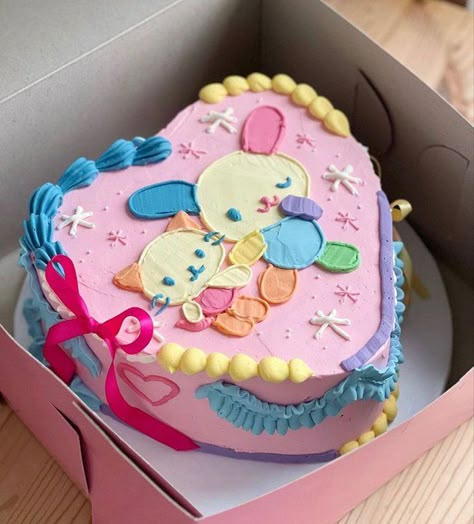 sanrio daily ✨ on X: "usahana and nyako cake 💫 https://t.co/qAn4lLDqtf" / X Bolo Vintage, Pastel Cupcakes, Making Cakes, Fully Booked, Cute Baking, Pretty Dessert, Cute Snacks, Pretty Birthday Cakes, Cute Birthday Cakes