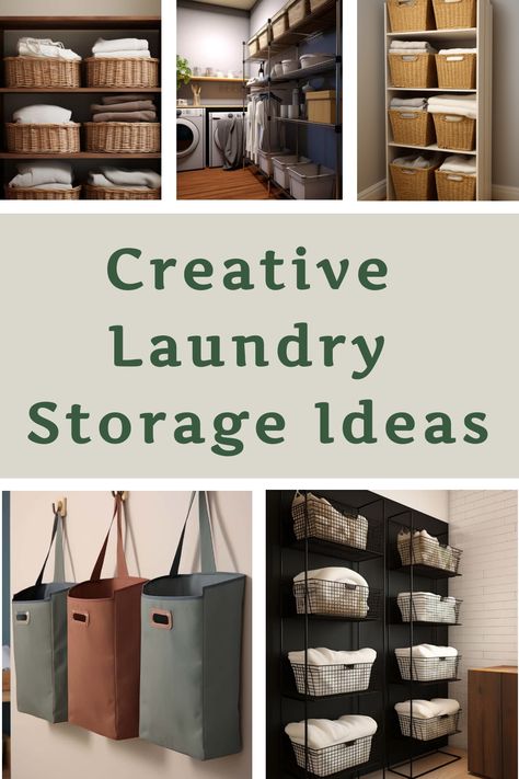 Laundry Room Bins, Laundry Room Basket, Laundry Storage Ideas, Dirty Laundry Storage, Laundry Basket Dresser, Room Basket, Laundry Room Baskets, Garage Laundry Rooms, Laundry Sorting