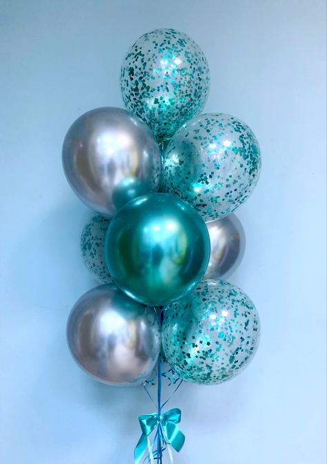 Cheer Banquet, Gala Themes, Beautiful Balloons, Teal Wall Art, Birthday Blessings, Blue Party, Sweet 16 Birthday, Baby Shower Diy, 16th Birthday