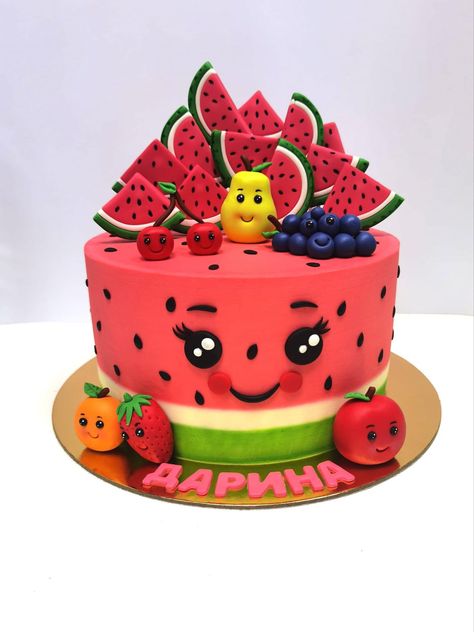 Easy Watermelon Cake, Watermelon Cake Ideas, Amazing Cake Designs, Watermelon Cake Recipe, Themed Cake Ideas, Watermelon Cakes, Watermelon Cake Birthday, Cake Watermelon, Cake Themes