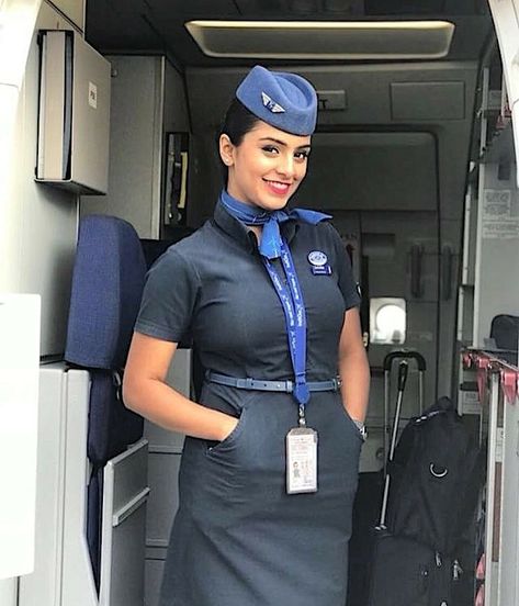 American Airlines Flight Attendant, Indigo Airlines, Air Hostess Uniform, Flight Girls, Airline Cabin Crew, Airline Uniforms, Flight Attendant Fashion, Flight Attendant Uniform, Feminine Skirt